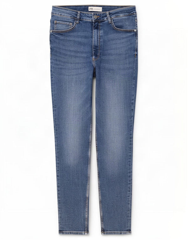 Jeans skinny da donna Zara EU 42 Large W32 L27 Blu