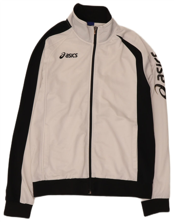 Giacca da ginnastica grafica da donna Asics UK 18 XL White Colourblock