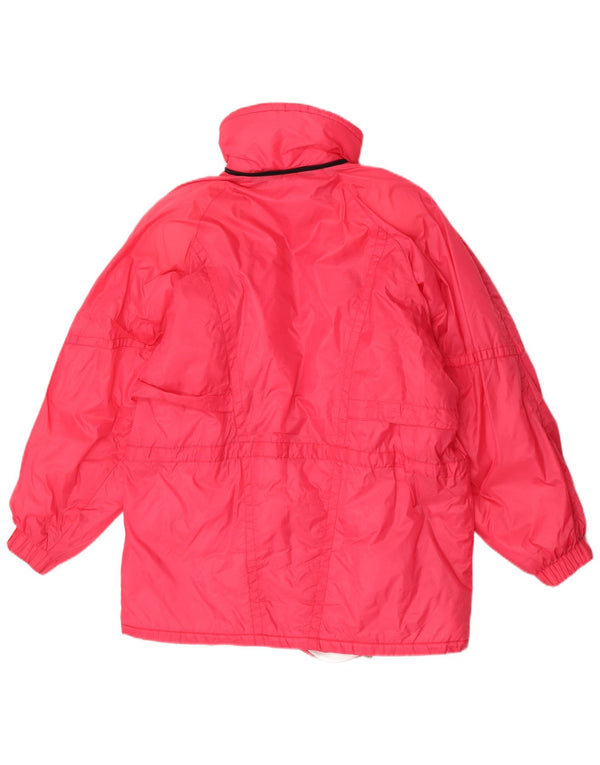 Giacca a vento da donna vintage UK 10 piccola rosa in poliammide