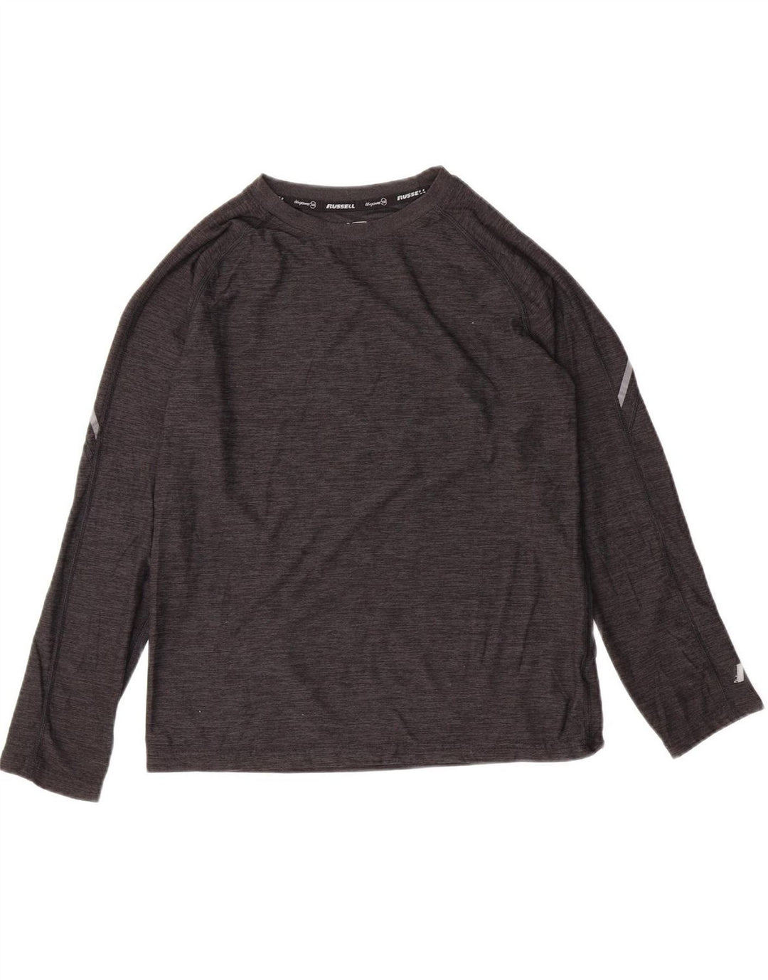 RUSSELL ATHLETIC Boys Top Long Sleeve 11-12 Years Large  Black Polyester