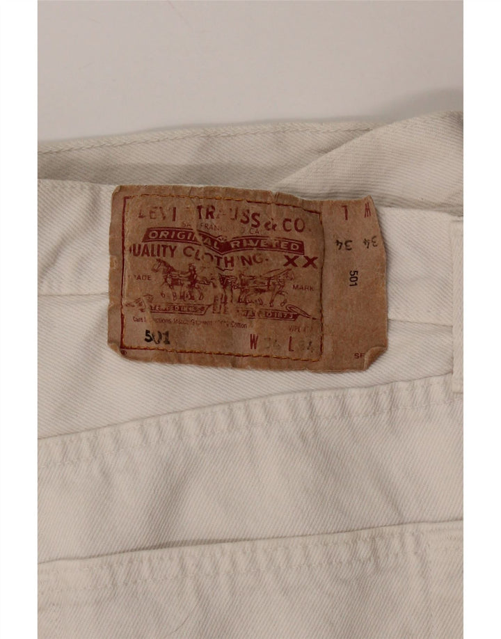 Levi's Uomo 501 Jeans dritti W34 L34 Bianchi
