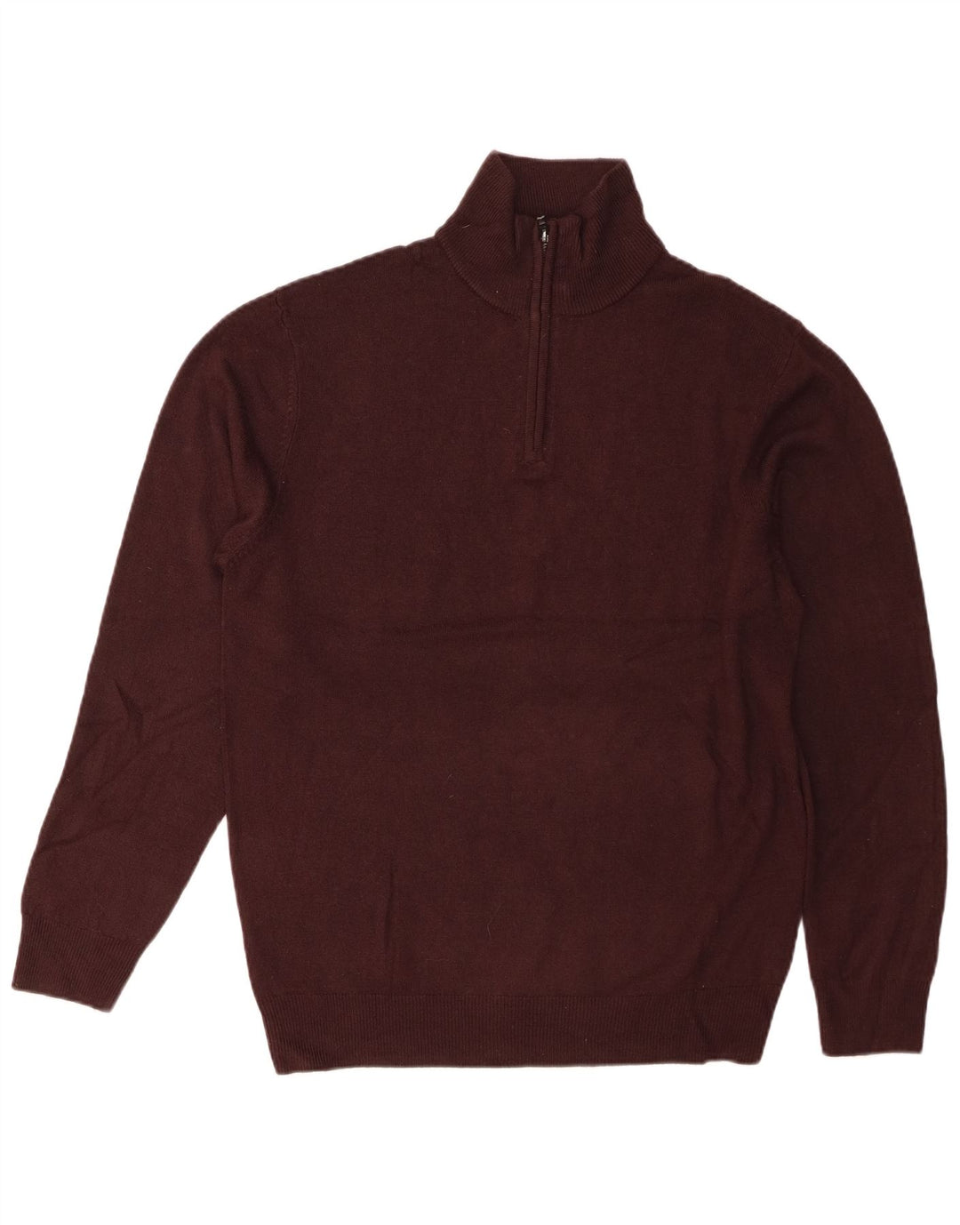 Maglione da uomo con zip e collo con zip French Connection XL acrilico marrone