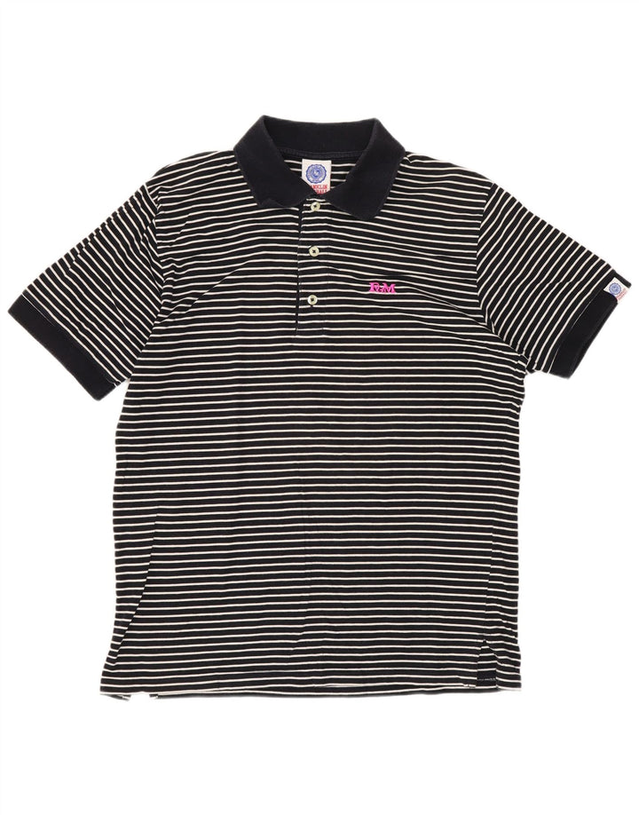 Polo da uomo Franklin & Marshall a righe medie blu navy