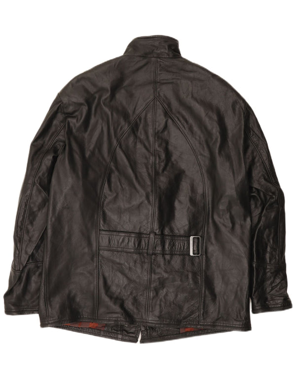 Giacca in pelle da uomo VINTAGE UK 42 XL Nera