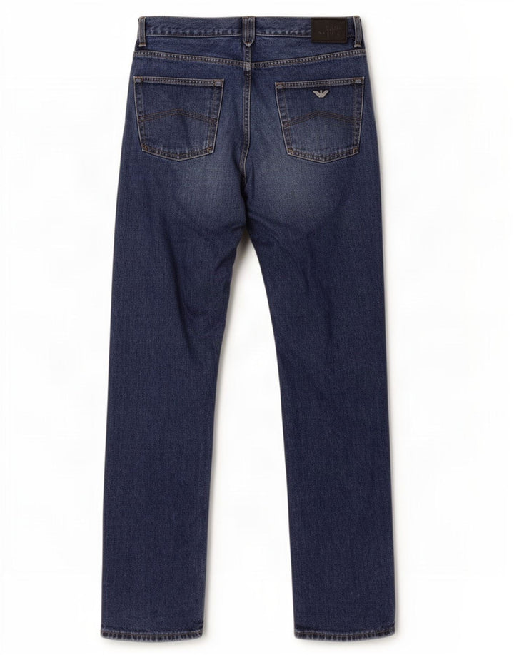Jeans dritti da uomo Armani W38 L34 cotone blu navy