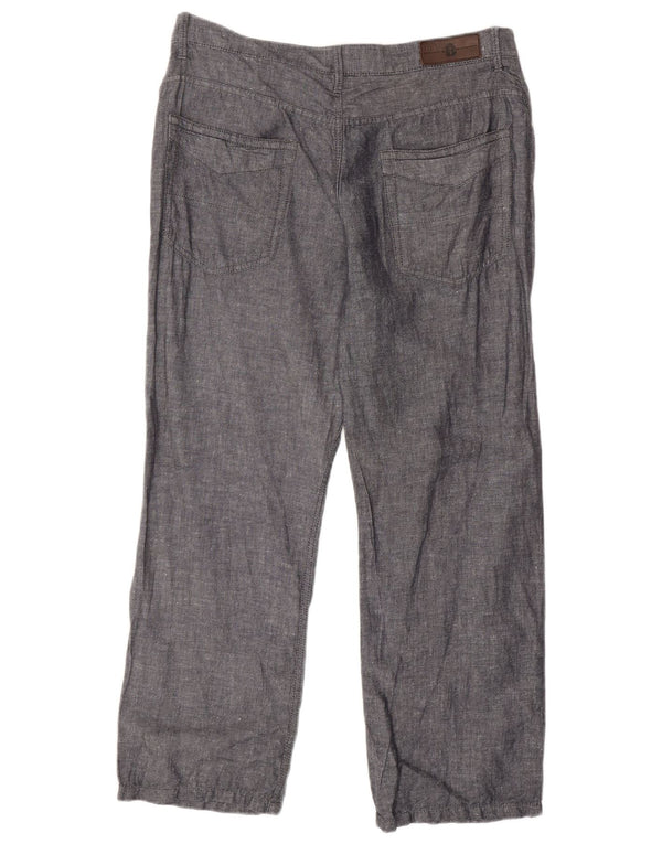 Pantaloni casual dritti Marks & Spencer da uomo blu Harbour W36 L29 grigi