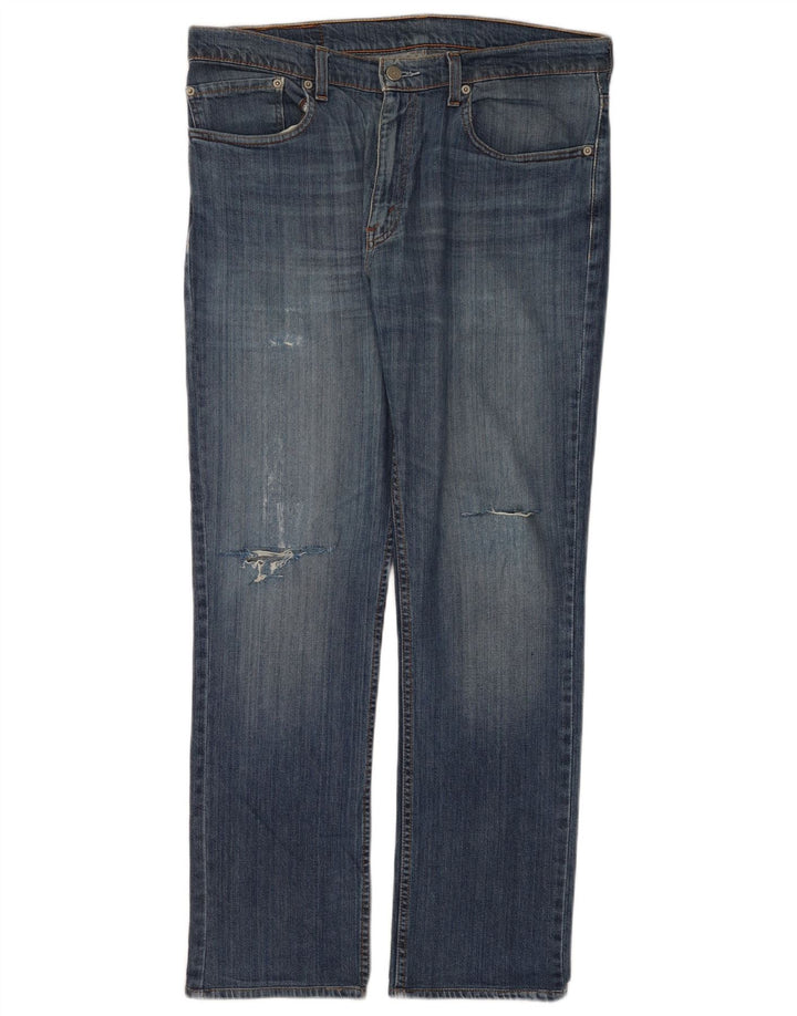 Jeans dritti invecchiati Levi's da uomo W34 L30 Blu