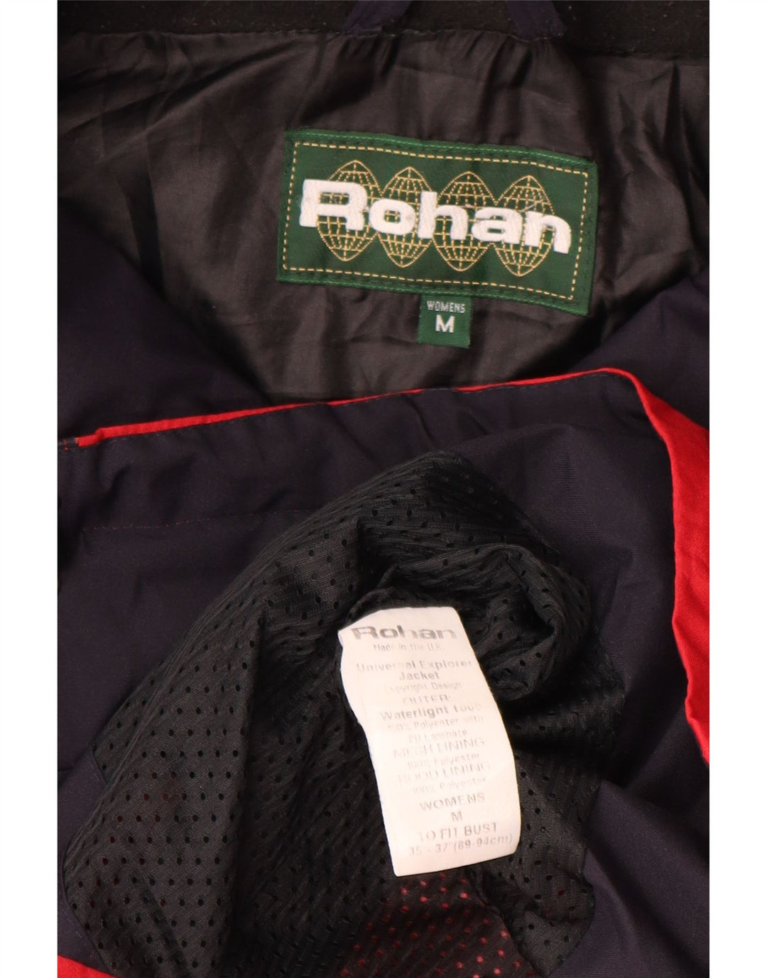 Impermeabile con cappuccio da donna Rohan UK 14 poliestere rosso medio
