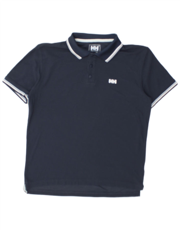 Polo da uomo HELLY HANSEN grande a righe blu navy