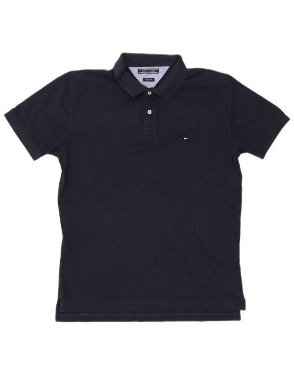 Polo da uomo vestibilità regolare Tommy Hilfiger Large in cotone blu navy