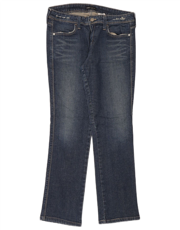 Jeans dritti effetto invecchiato da donna Levi's US 10 Large W32 L32 cotone blu