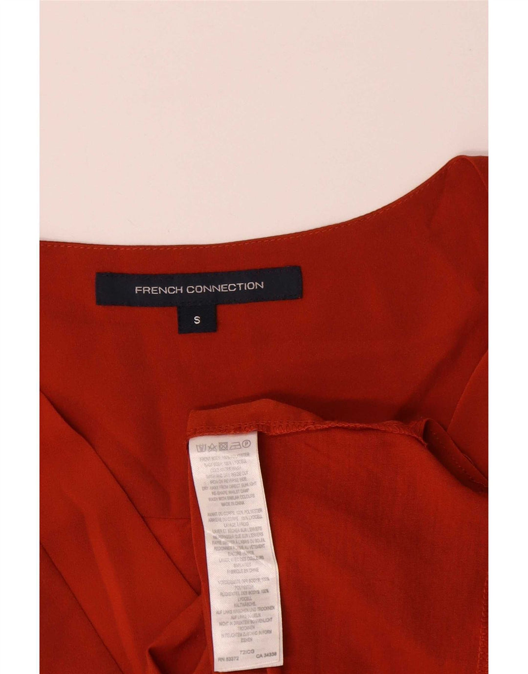 Camicetta senza maniche da donna French Connection Top UK 10 Small Arancione Poliestere