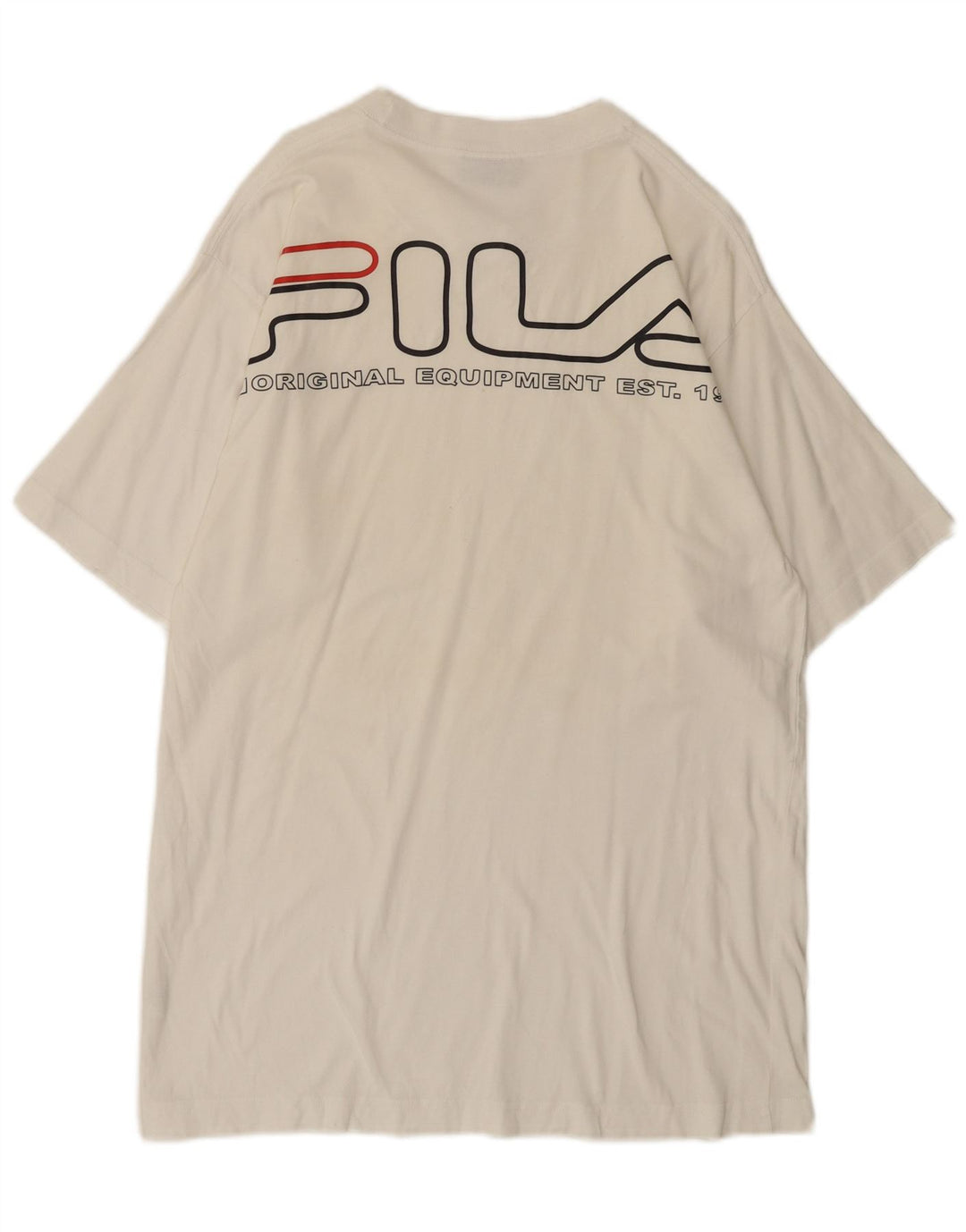 T-shirt grafica da uomo Fila Top in cotone bianco medio