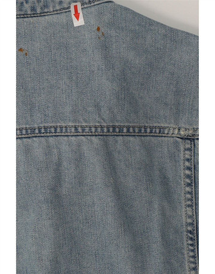 Giacca in denim da uomo ZARA UK 42 XL cotone blu