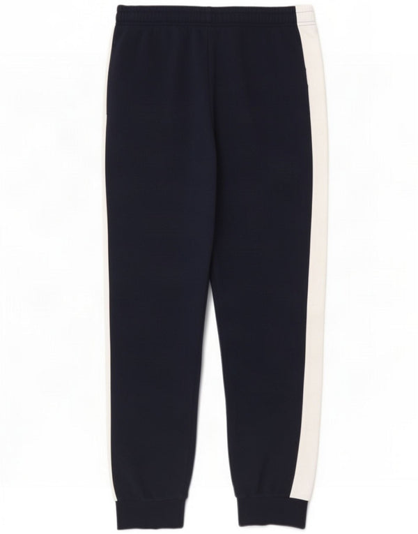 Lacoste Mens Tracksuit Trousers Joggers Medium Navy Blue Colourblock Cotton