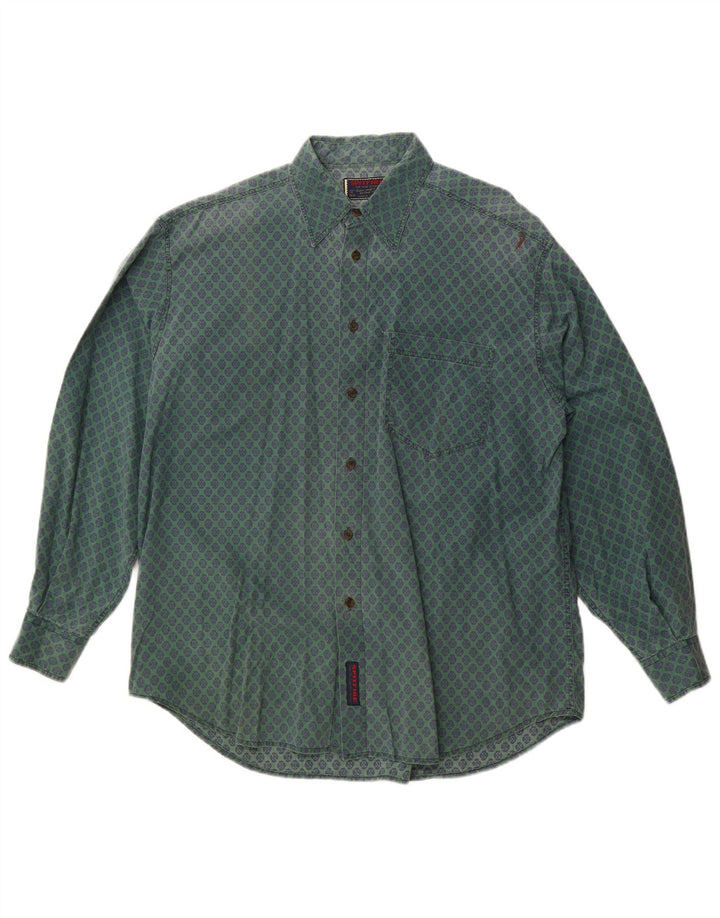 Camicia da uomo Spitfire verde medio floreale