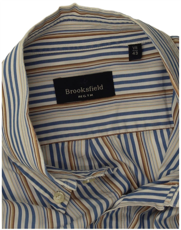 Camicia da uomo Brooksfield taglia 43 XL gessato multicolore