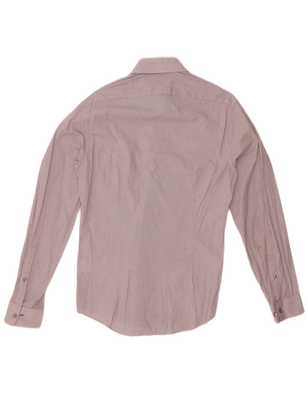 CALVIN KLEIN Camicia da uomo extra slim fit taglia 14 1/2 piccola a righe viola