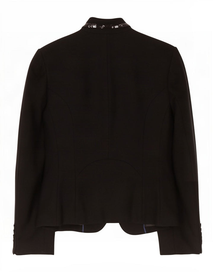 Giacca blazer da donna Edina Ronay UK 10 piccola lana nera