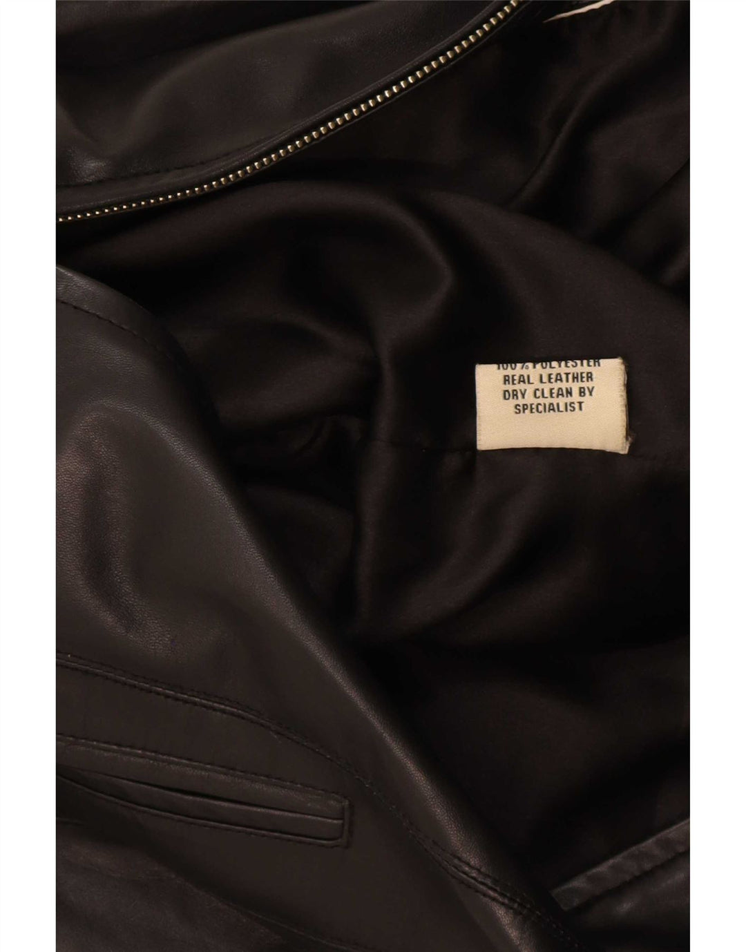 Giacca in pelle vintage da donna UK 12 media nera