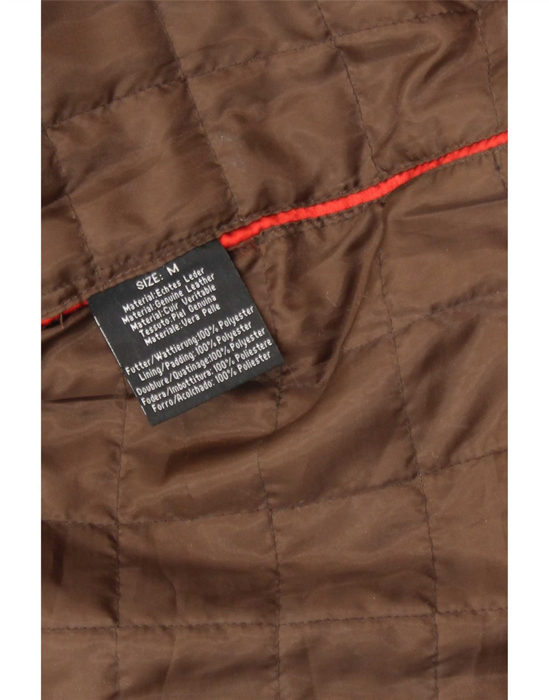 Giacca in pelle vintage da uomo UK 38 in pelle marrone medio