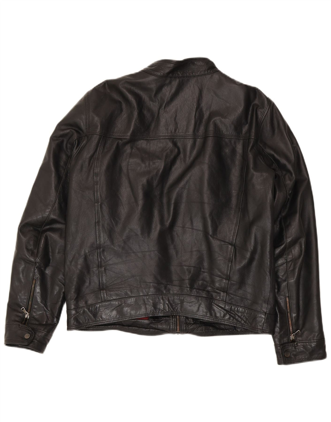 Giacca in pelle vintage da uomo IT 54 XL Nera