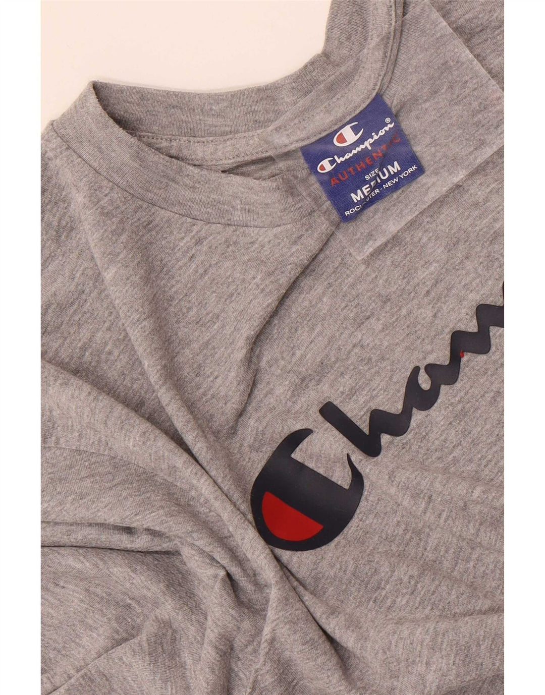 Top grafico da uomo Champion manica lunga grigio medio