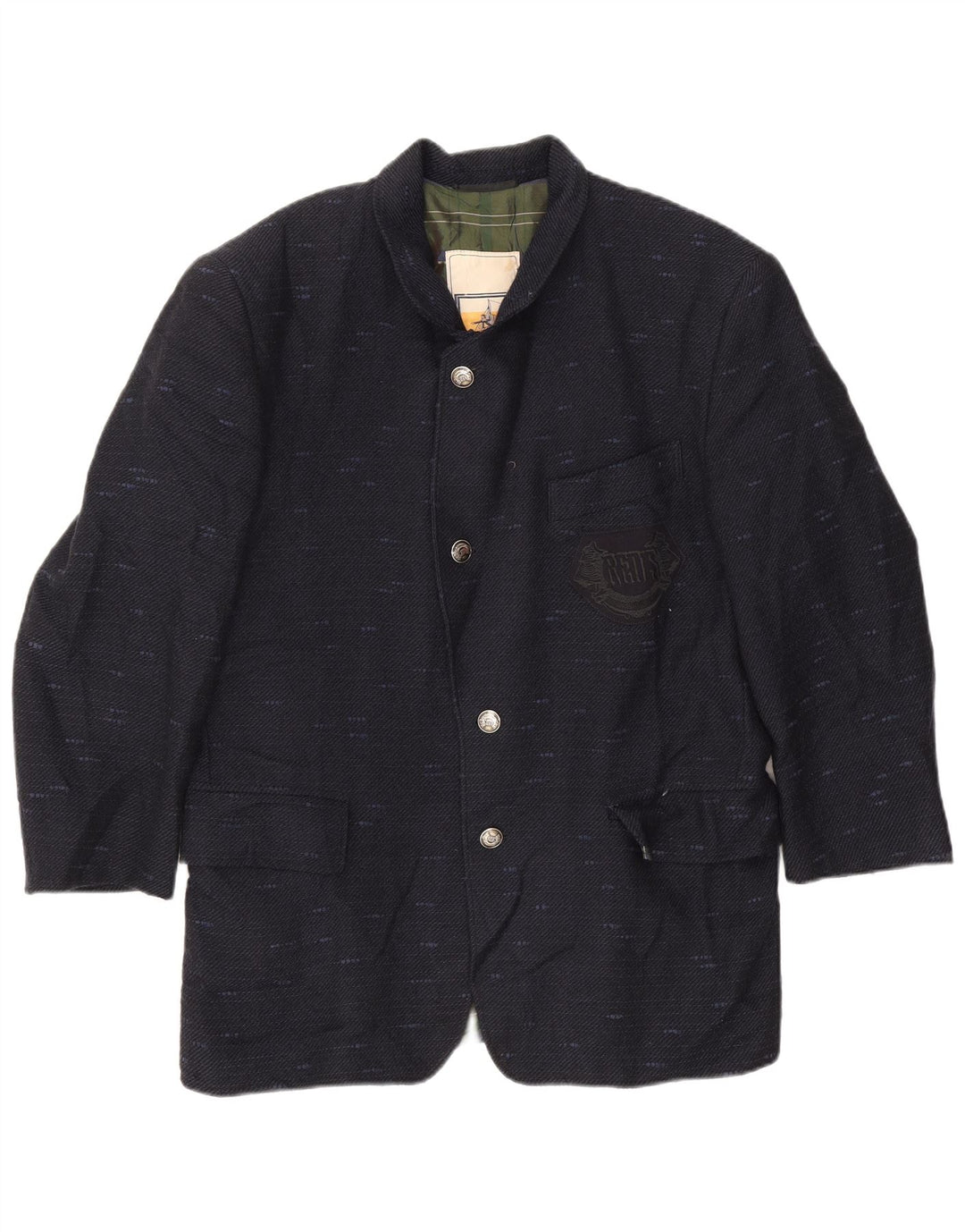 Giacca blazer da uomo a 4 bottoni RED'S UK 40 grande blu navy screziato