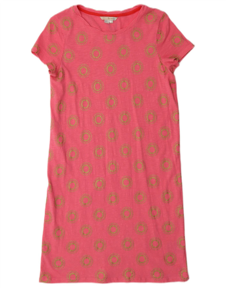 BODEN Abito T-shirt da donna UK 10 Piccolo cotone floreale rosa