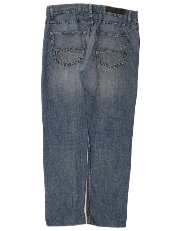 Jeans dritti da uomo Zara EU 34 Large W34 L31 Blu