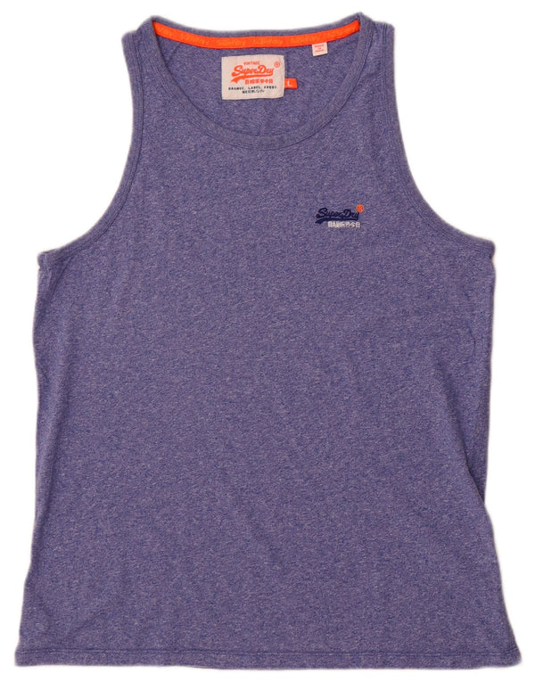 Canotta da uomo Superdry grande blu screziato