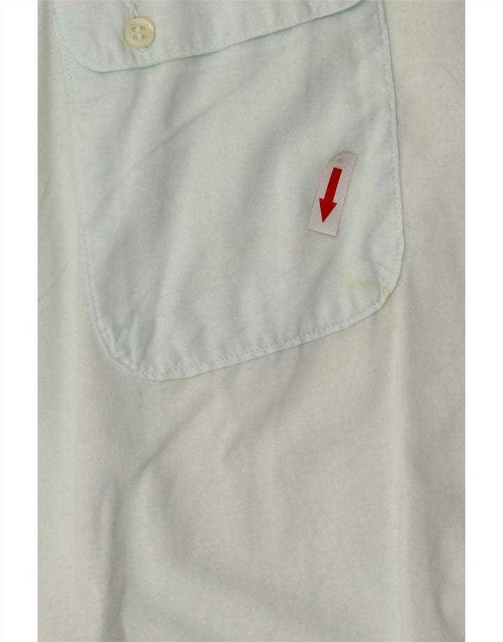 Camicia pullover a maniche corte da uomo Wrangler in cotone turchese medio