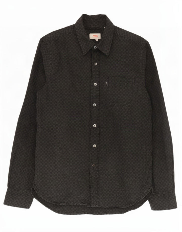 Camicia Levi's da uomo piccola in cotone geometrico nero