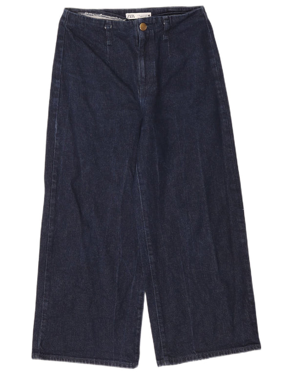 Jeans corti a vita alta da donna Zara EU 40 medio W30 L25 blu navy