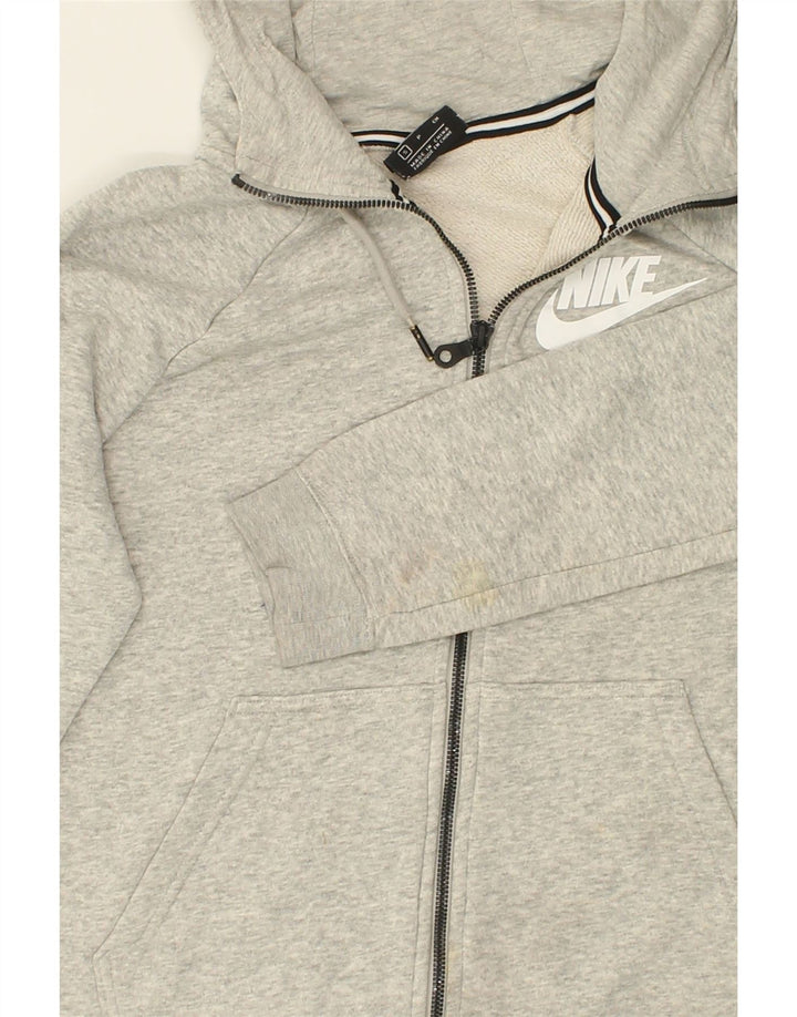 NIKE Mens Zip Hoodie Sweater Small Grey Cotton Vintage Nike and Second-Hand Nike from Messina Hembry 