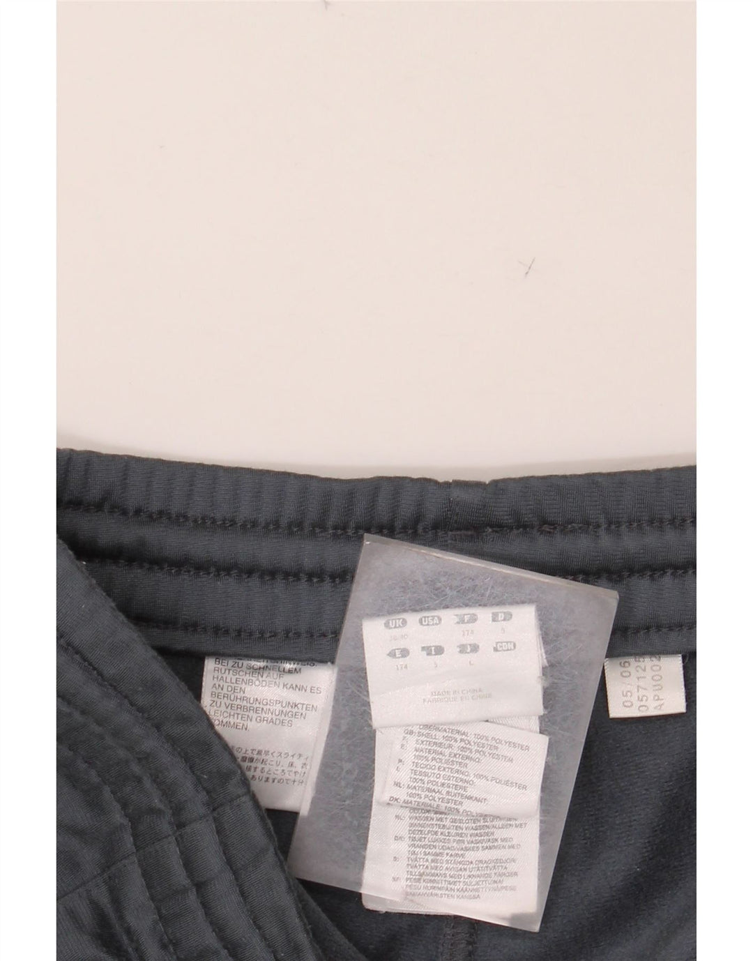 Pantaloni da tuta da uomo ADIDAS UK 38/40 Poliestere grigio medio