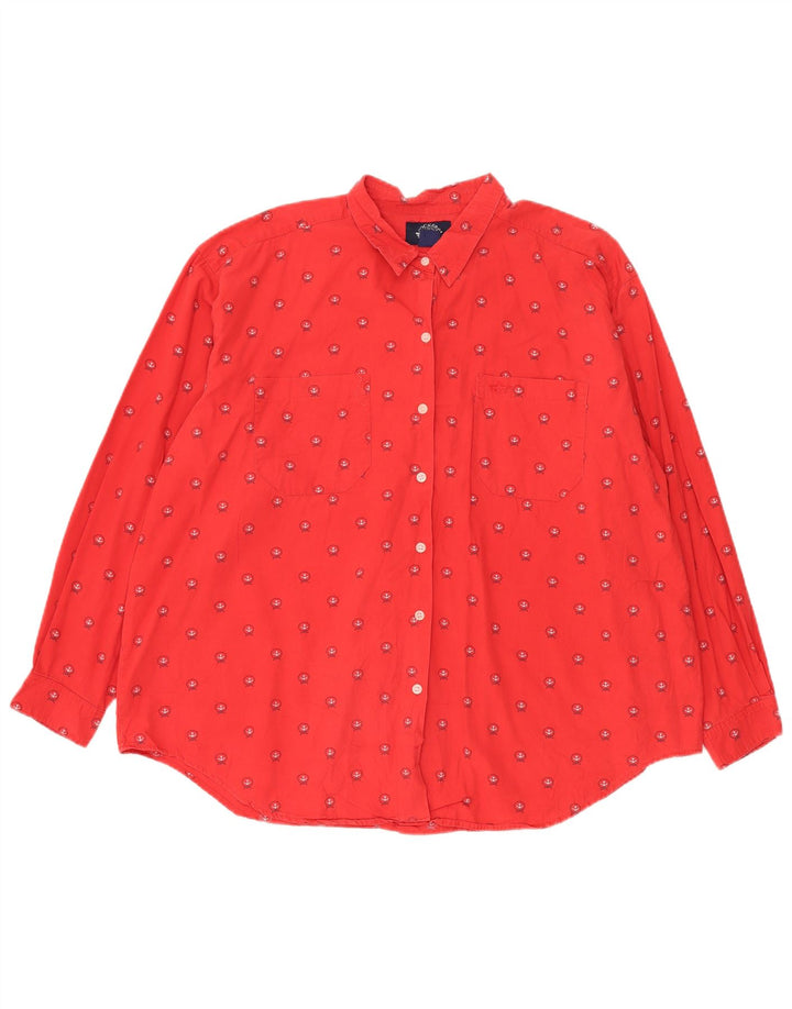 Camicia oversize da donna Dockers UK 20 2XL Cotone geometrico rosso