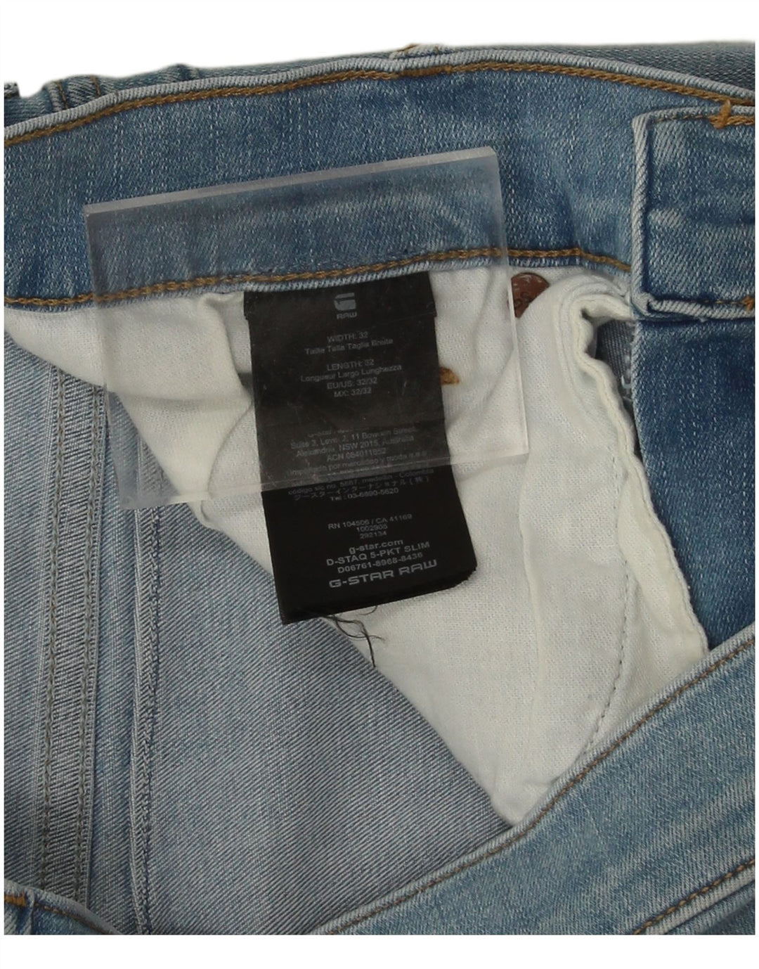 Jeans slim da uomo G-Star W32 L32 cotone blu