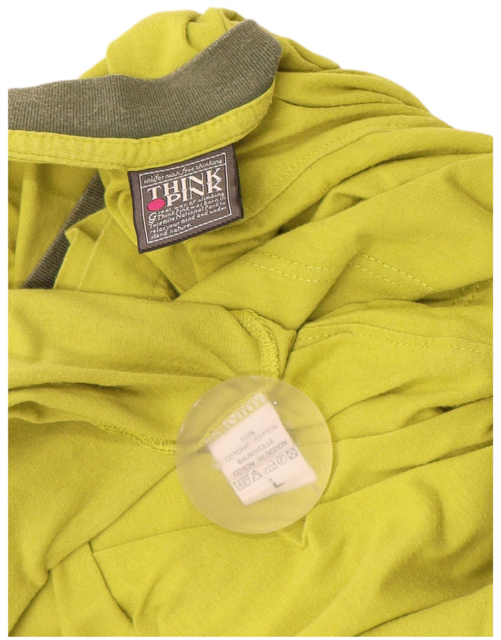 T-shirt da uomo Think Pink Top grande in cotone giallo