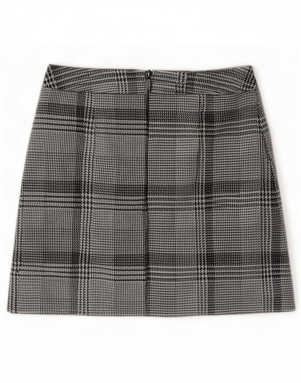Minigonna da donna Marks & Spencer UK 10 piccola W28 pied de poule blu