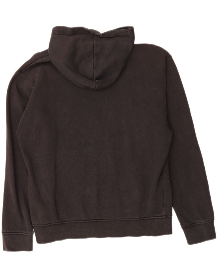 JORDAN Womens Hoodie Jumper UK 14 Medium Black Cotton