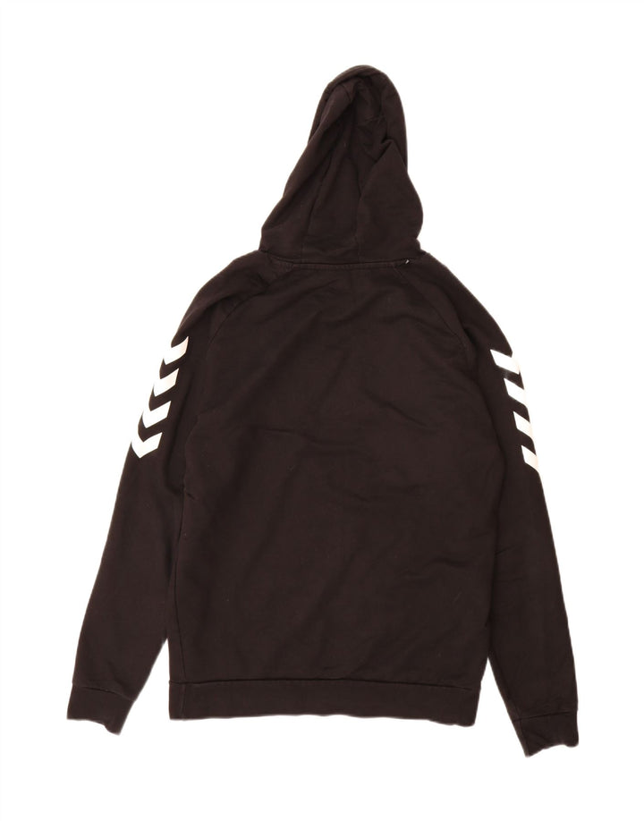 Felpa con cappuccio grafica da uomo Hummel, cotone nero medio