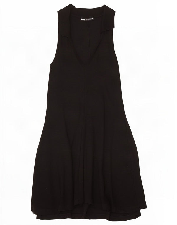 Abito polo senza maniche da donna Zara UK 8 piccolo nero