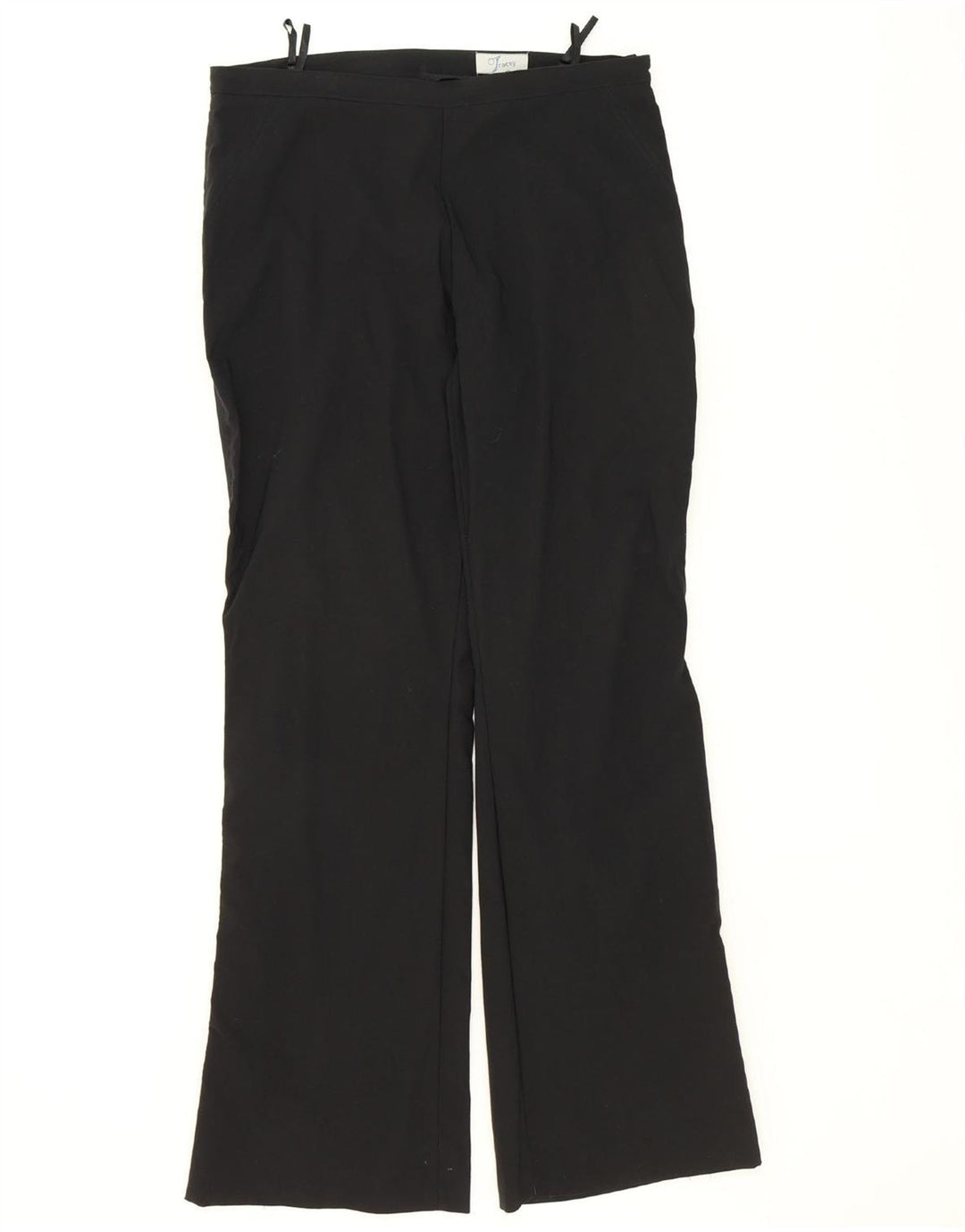 VINTAGE Womens Bootcut Trousers EU 44 XL W36 L32 Black Viscose Vintage Vintage and Second-Hand Vintage from Messina Hembry 
