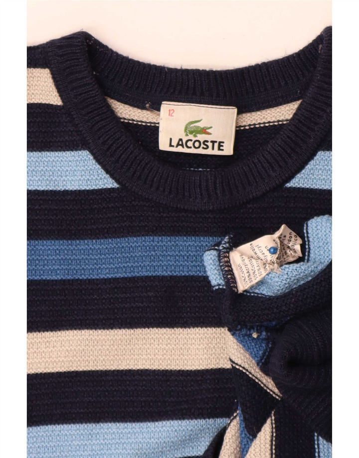 Maglione maglione girocollo per ragazzi Lacoste 11-12 anni a righe multicolore