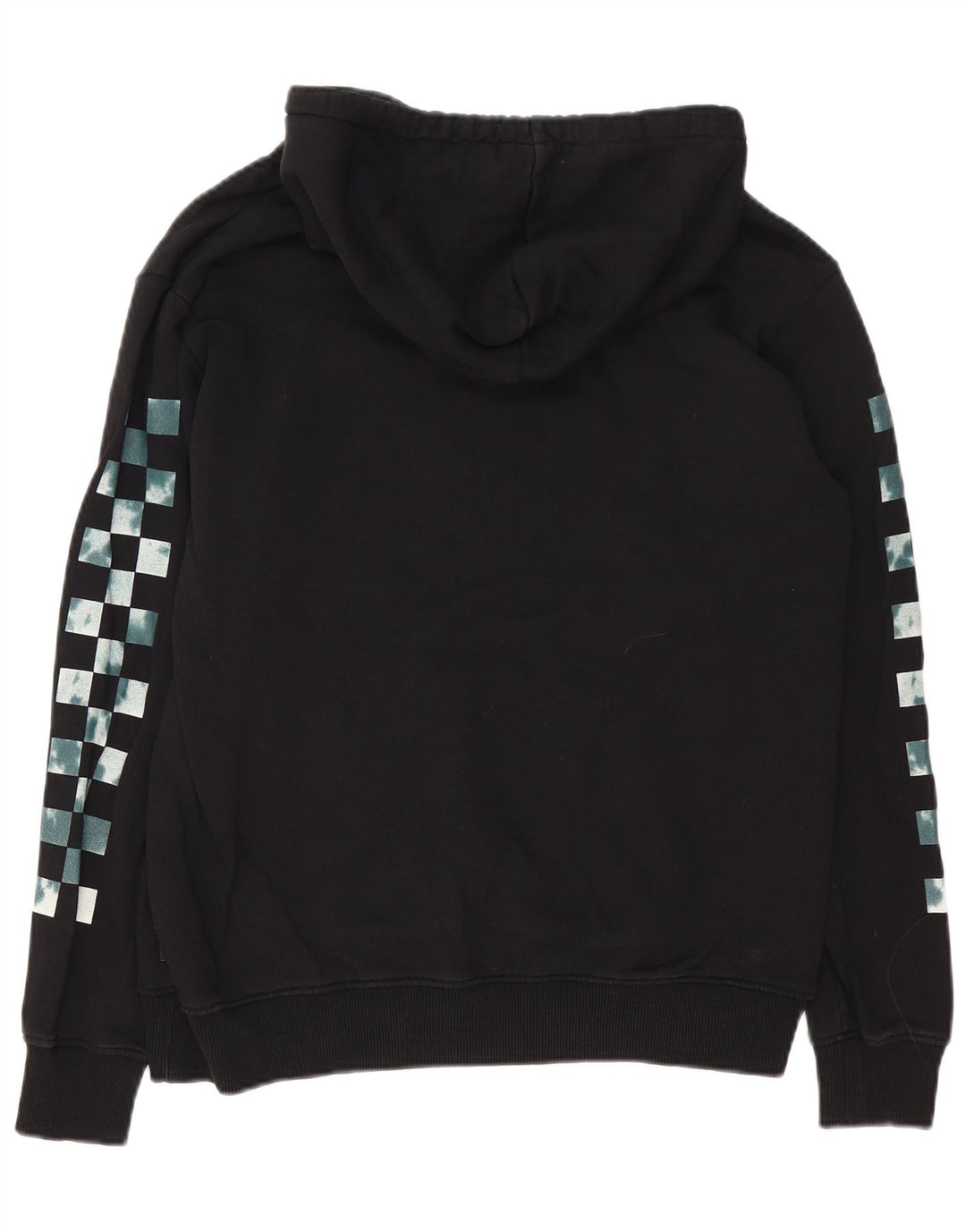 Felpa con cappuccio grafica da uomo Vans, cotone medio nero