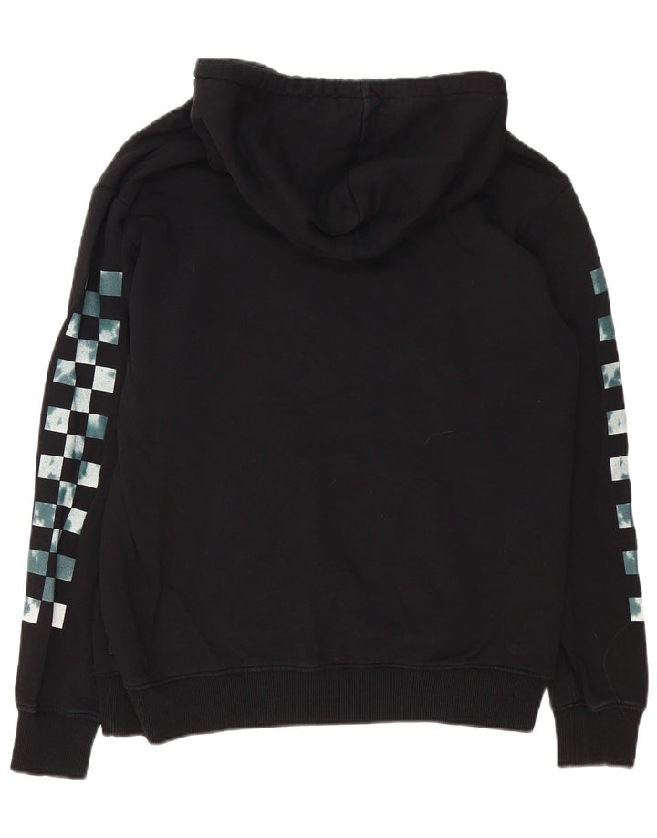 Felpa con cappuccio grafica da uomo Vans, cotone medio nero