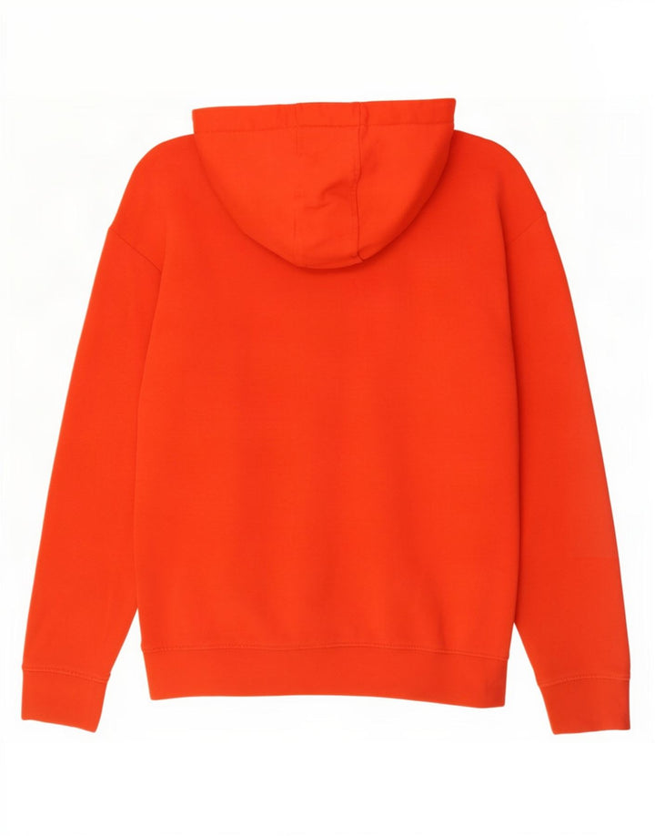 Maglione con cappuccio e zip grafica da uomo Ellesse in cotone arancione medio