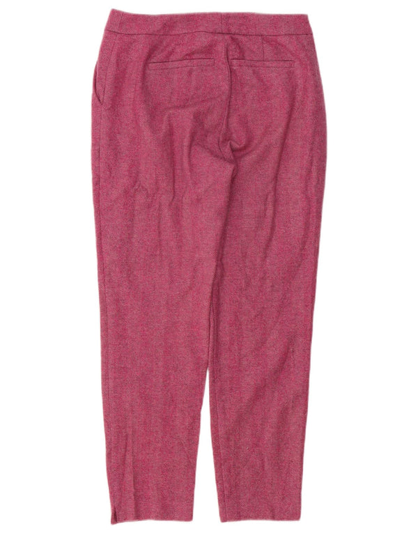 BODEN Womens Slim Cropped Trousers W27 L25  Pink Herringbone Wool