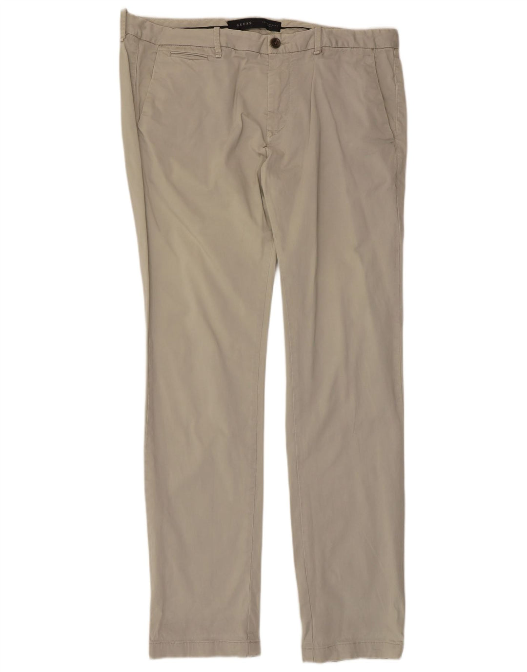 Pantaloni chino slim da uomo GUESS W36 L33 in cotone beige